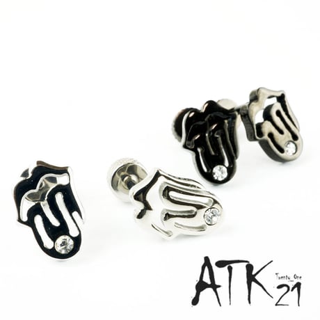 両耳用（2個セット） ローリングストーンズ  ベロ出しリップ  バーベルピアス メンズ レディース ステンレス Surgical Steel316L ブラック ホワイト アクセサリー：MP160208