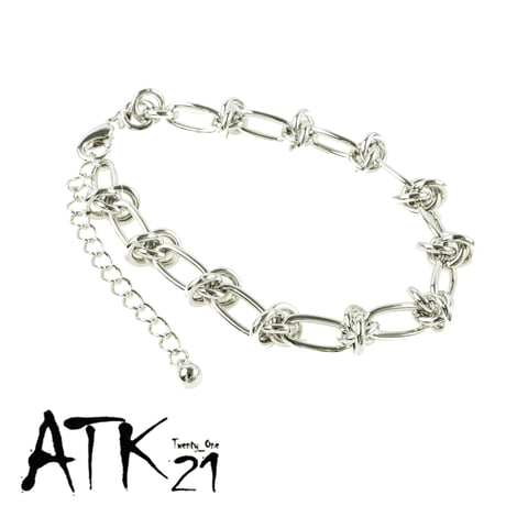 結び目モチーフ チェーン ブレスレット シンプルだけど存在感あり  メンズ レディース ユニセックス アクセサリー：BR190501