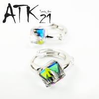 両耳用（2個セット） オーロラ スワロフスキー SWAROVSKI フープ リング ピアス ラウンドリングピアス大人コーデ レディース アクセサリー✧ラッピング無料BOX付✧：PSW150201