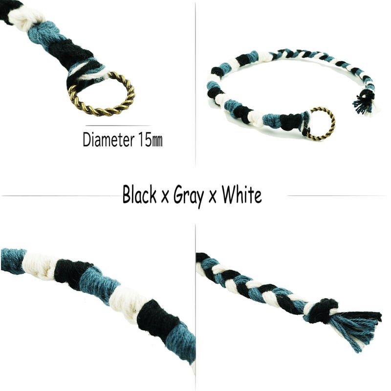 ツイスト ゴールドラウンド チャーム付き ミサンガ ブレスレット