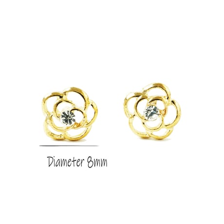 （2点セット）カメリア スタッドピアス ピアス 大人ピアス シンプル 上品 おしゃれ レディース アクセサリー