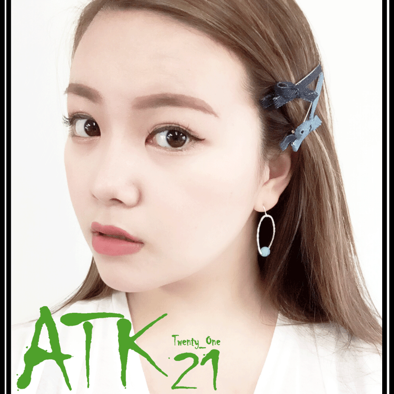 2本セット）リボン デニム ヘアクリップ ダッカールクリップ 前髪 髪