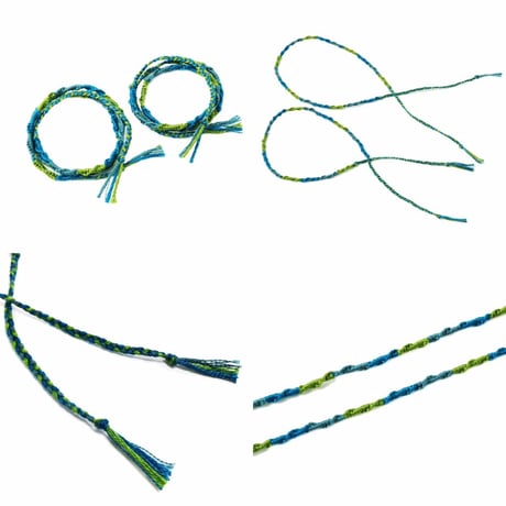 ダークカラー ペア カップル ミサンガ Missanga アンクレット お守り コットンコードアンクレット メンズ レディース ユニセックス アクセサリー：AMP181002