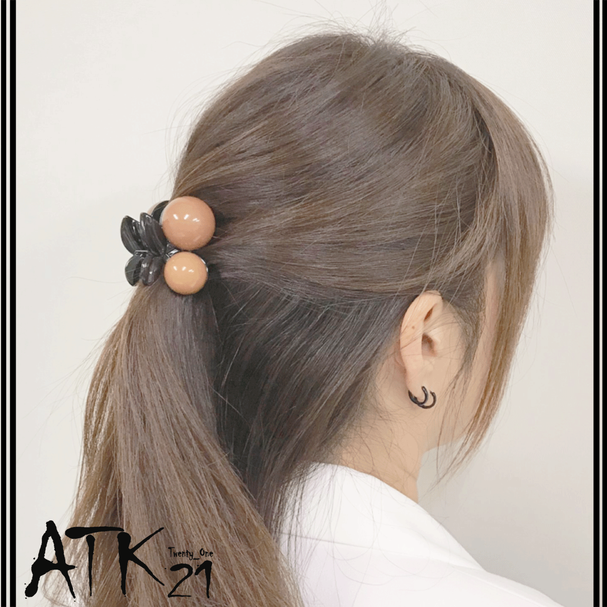 チェリーモチーフ さくらんぼ バンスクリップ ダークカラー ミニバンス