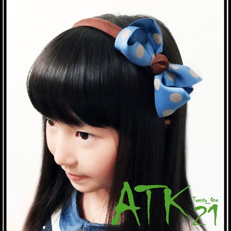 リボン ドット カチューシャ キッズカチューシャ キッズアクセサリー キッズコーデ カジュアル パーティ ヘアアクセサリー：HK161001