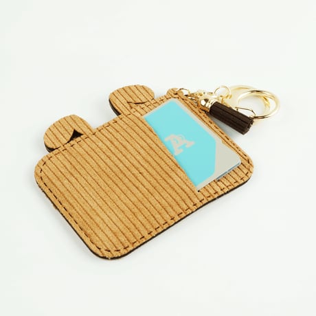 Dog 犬 いぬ わんこ モチーフ スエード パスケース  カードケース カードホルダー ICカード キーホルダー アクセサリー：PC180204