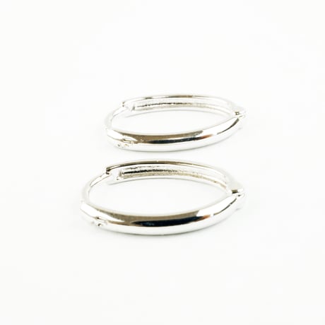 両耳用（2個セット） オーバルモチーフ フープ リング ミニ プチ ピアス メンズ レディース ユニセックス アクセサリー：MPB160801