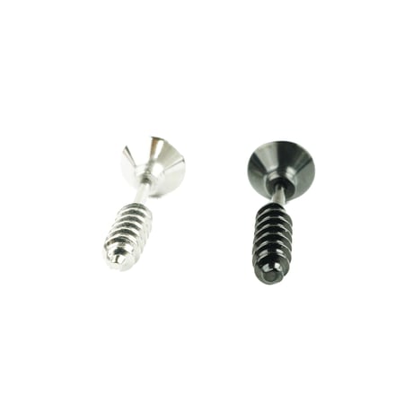 両耳用（2点セット）ネジ  16G ステンレスピアス Surgical Steel 316L 軟骨 ボディピアス メンズ レディース ユニセックス アクセサリー：MPS180101