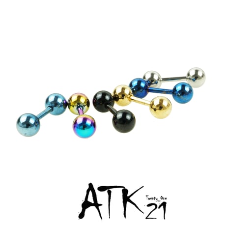 片耳用（1個売り）シンプル ボール バーベルピアス ボディピアス イヤーロブ ヘリックス トラガス 16G ステンレス メンズ レディース ユニセックス アクセサリー：MPS190710