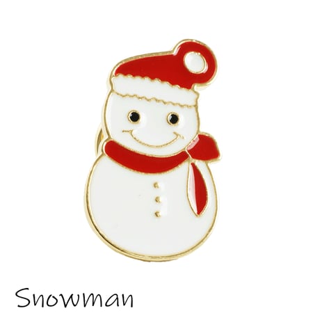 Merry Christmas ピンバッチ バッチ サンタクロース クリスマスツリー トナカイ 雪だるま sunomann メンズ レディース ユニセックス アクセサリー