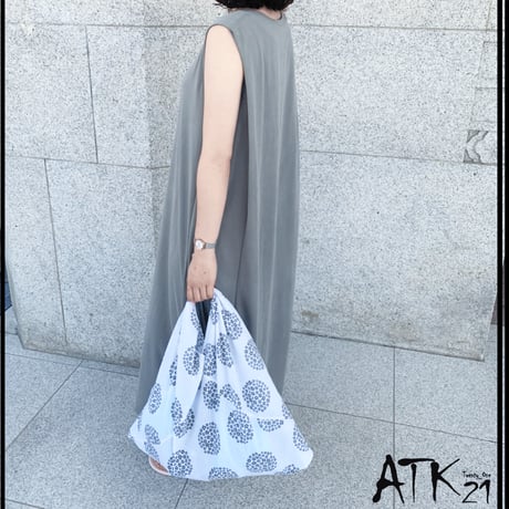 フラワーサークル 和柄 大判サイズ あずま袋 手ぬぐい 手作り ハンドメイド エコバック 買い物袋  お出かけ ご近所コーデ レディース おしゃれ 雑貨：AB200806