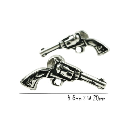両耳用（2点セット）ピストル 16G 銃 ガン ボディピアス へリックス トラガス ボディピ 軟骨 ピアス メンズ レディース ユニセックス アクセサリー：MPS190803