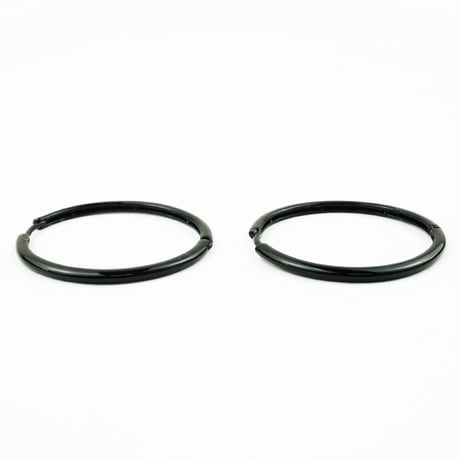 両耳用（2個セット）シンプル フープピアス リングピアス ブラック シルバー 18G  メンズ レディース ユニセックス アクセサリー：HPB170403