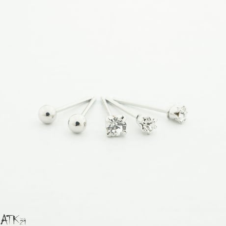 (7個セット）クロスモチーフ 十字架 一粒ストーン シルバー ゴールド セットピアス  スタッドピアス レディース アクセサリー：PSS170808