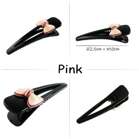 リボン Ribbon オープントライアングル ブラック ヘアクリップ ダッカールクリップ 髪留め レディース きれい目 ヘアアクセサリー