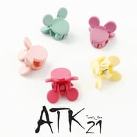（5個セット） ミッキー パステルカラー ミニバンスクリップ プチヘアクリップ かわいい キッズ レディース ヘアアクセサリー：HBS170206
