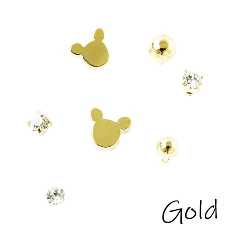 (7点セット）ミッキー モチーフ スタッドピアス セットピアス メンズ レディース  ユニセックス アクセサリー