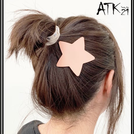 スター 星 マットカラー パッチンピン パッチン留め スリーピン 人気 可愛い 髪留め キッズ 子供 レディース ヘアアクセサリー：HPP191102