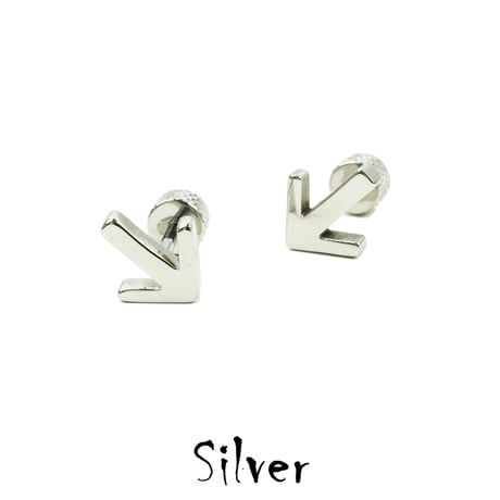 両耳用（2点セット）矢印 モチーフ ボディピアス ステンレス バーベルピアス メンズ レディース ユニセックス アクセサリー：MBS190802