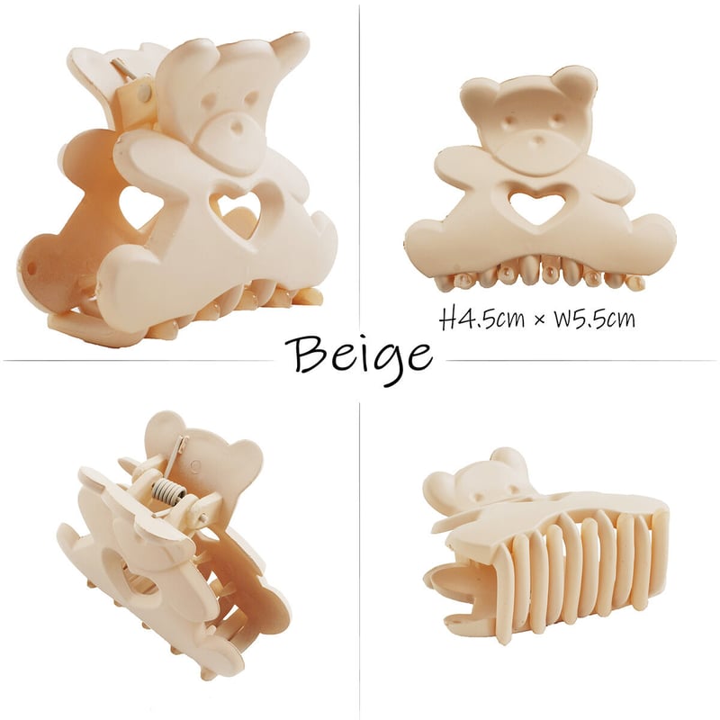 Bear くまちゃんcute 可愛い マットカラー バンスクリップ ヘア