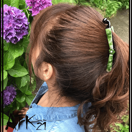 フラワー 和柄 タイト バナナクリップ 髪留め しっかり留まる 挟むだけ 浴衣 着物 ヘアクリップ レディース 簡単ヘアアレンジ ヘアアクセサリー：BNN190502