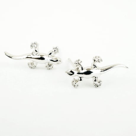 トカゲモチーフ スタイリッシュ リザードピアス スタッドピアス Silverpost925 シルバー ゴールド メンズ レディース ユニセックス アクセサリー：PS160602
