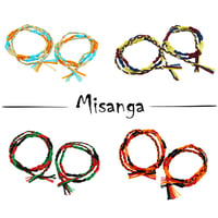 夏 海 ペア カップル ミサンガ Missanga  アンクレット  メンズ レディース お守り ミックスカラー コードアンクレット