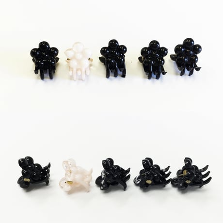 （5個セット） フラワー Blackカラー ミニバンスクリップ プチヘアクリップ かわいい キッズ レディース ヘアアクセサリー：HBS170604