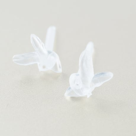 (6点セット）ラビットモチーフ プレイボーイ PLAY BOY シークレットピアス 透明ピアス 18G ゴムキャッチ アクリル メンズ レディース ユニセックス アクセサリー：SP190105