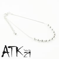 スネークチェーン 小粒 シルバーボール シンプル  チェーン アンクレット 上品 おしゃれ レディース アクセサリー：AB170602