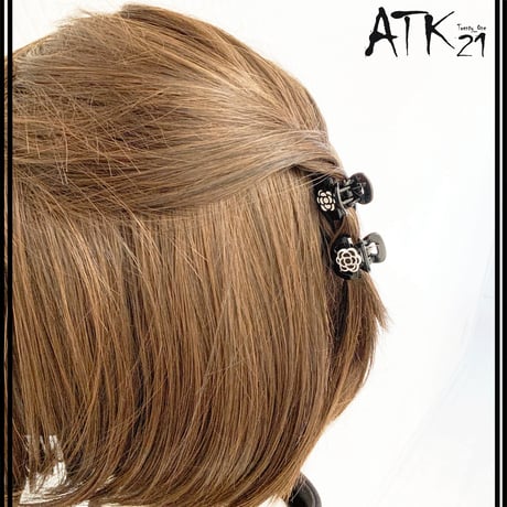 リボン カメリア ミニバンスクリップ 前髪留め 小さ目 しっかりホールド ヘアアレンジのポイント 髪留め 簡単ヘアアレンジ レディース ヘアアクセサリー
