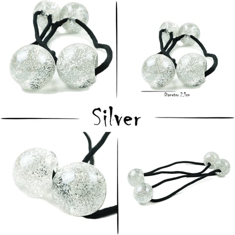 (2点セット） ラメ入り ボール 子供用ヘアゴム ツインテール ヘアポニー 卒業式 入学式 発表会 七五三 結婚式 パーティ 子供 キッズ 女の子 ヘアアクセサリー：HGK190903
