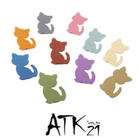 キャット ねこ ネコ 猫 マットカラー パッチン留め スリーピン 人気 可愛い 髪留め キッズ 子供 レディース ヘアアクセサリー：HPP191105