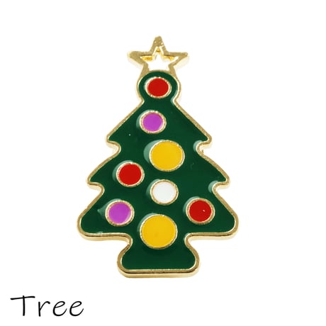 Merry Christmas ピンバッチ バッチ サンタクロース クリスマスツリー トナカイ 雪だるま sunomann メンズ レディース ユニセックス アクセサリー