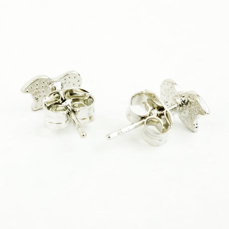 両耳用（2個セット）ねこ ネコ 猫 ピアス シルバー スタッドピアス かわいい cute ユニセックス アクセサリー：PS160610