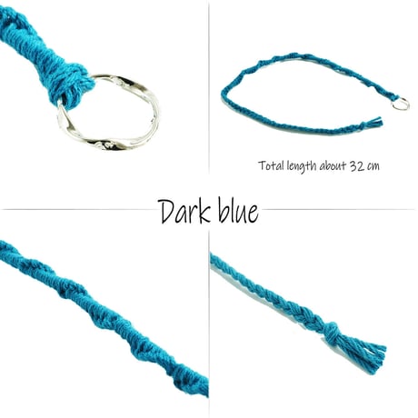 シルバーラウンドチャーム付き ワンカラー ハンドメイド ミサンガ Missanga アンクレット お守り コットンコードアンクレット メンズ レディース ユニセックス アクセサリー