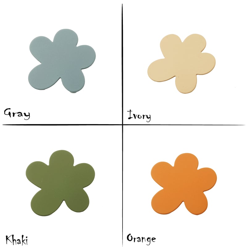 フラワー お花 マットカラー パッチンピン パッチン留め スリーピン