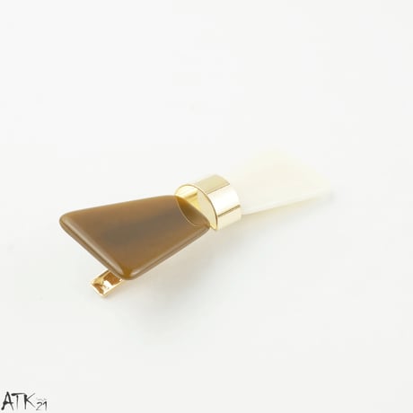 リボン バイカラー ゴールドプレート ヘアピン ヘアクリップ ダッカールクリップ 簡単ヘアアレンジ レディース ヘアアクセサリー：HD170801