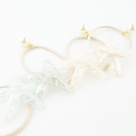 スターフィッシュ シースター ヒトデ パール マリンモチーフ ヘアゴム ヘアポニー レディース ヘアアクセサリー：HG170303