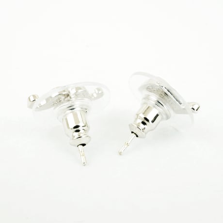 シルクハット ひげ 帽子 髭 男爵セット スタッドピアス おもしろアイテム Silverpost925 シルバー ゴールド メンズ レディース ユニセックス アクセサリー：PS160607