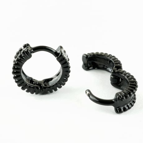 両耳用（2個セット） シンプル フープ リング ミニ プチ ピアス シンプル メンズ レディース シルバー ブラック おしゃれ アクセサリー：MPB160303