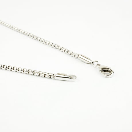 ストレートライン チェック リバーシブル シンプル クール スクエア プレートネックレス メンズ レディース ユニセックス  アクセサリー：MN130202