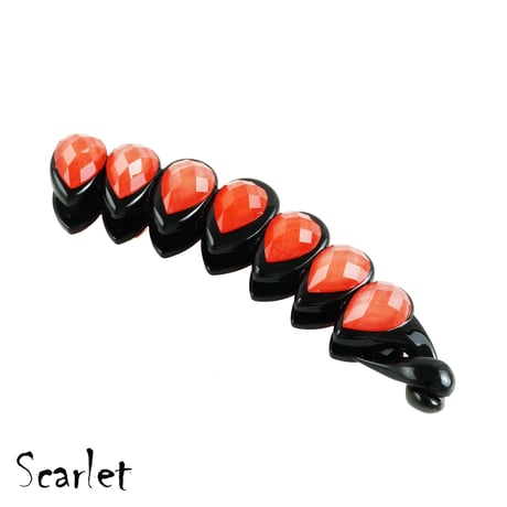 ラメ入り ティアドロップ ダイヤモンドカット 涙型 バナナクリップ シンプル 上品 髪留めヘアクリップ レディース 簡単ヘアアレンジ ヘアアクセサリー：BNN181202