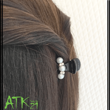 パール  ラインストーン ミニバンスクリップ プチヘアクリップ かわいい レディース ヘアアクセサリー：HBS180201