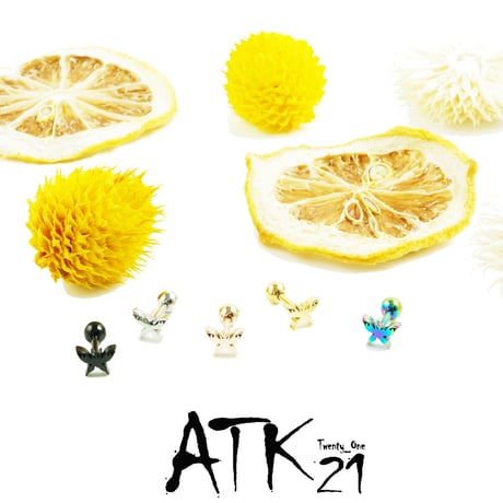 片耳用（1個売り）バタフライ 蝶 Butterfly シンプルボディピアス イヤーロブ へリックス 軟骨ピアス 16G  サージカルステンレス316L メンズ レディース ユニセックス アクセサリー
