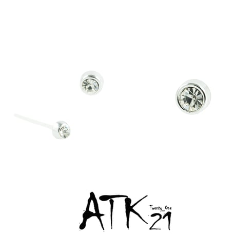 (3点セット）一粒ストーン 樹脂ピアス アレルギーフリー 18G ゴムキャッチ アクリル メンズ レディース ユニセックス アクセサリー：RP190101