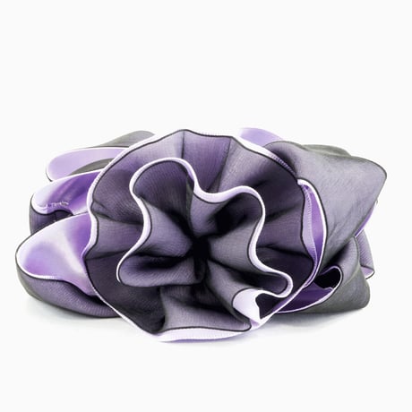 ボリューム リボン シフォン バナナクリップ レディース ヘアクリップ ヘアアクセサリー：HBN131001