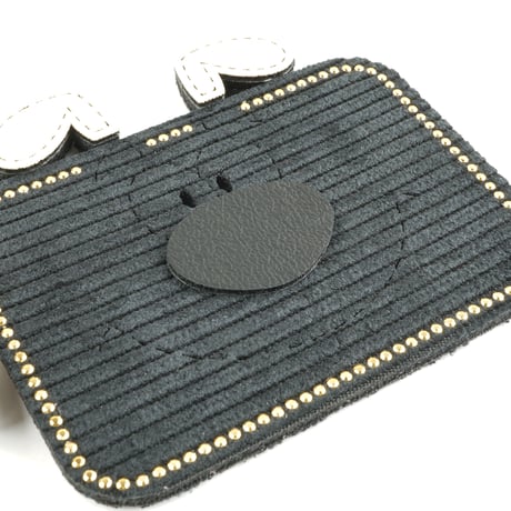 Dog 犬 いぬ わんこ モチーフ スエード パスケース  カードケース カードホルダー ICカード キーホルダー アクセサリー：PC180204