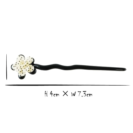 フラワー お花 レオパード ドット 一本挿し かんざし 簪 コーム スティック型 着物 浴衣 髪留め 簡単ヘアアレンジ レディース ヘアアクセサリー：HC181201