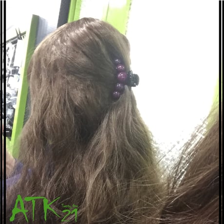 ダークカラー サークル バンスクリップ しっかりホールド 簡単ヘアアレンジ 髪留め 大人アクセ レディース ヘアアクセサリー：HBL181101
